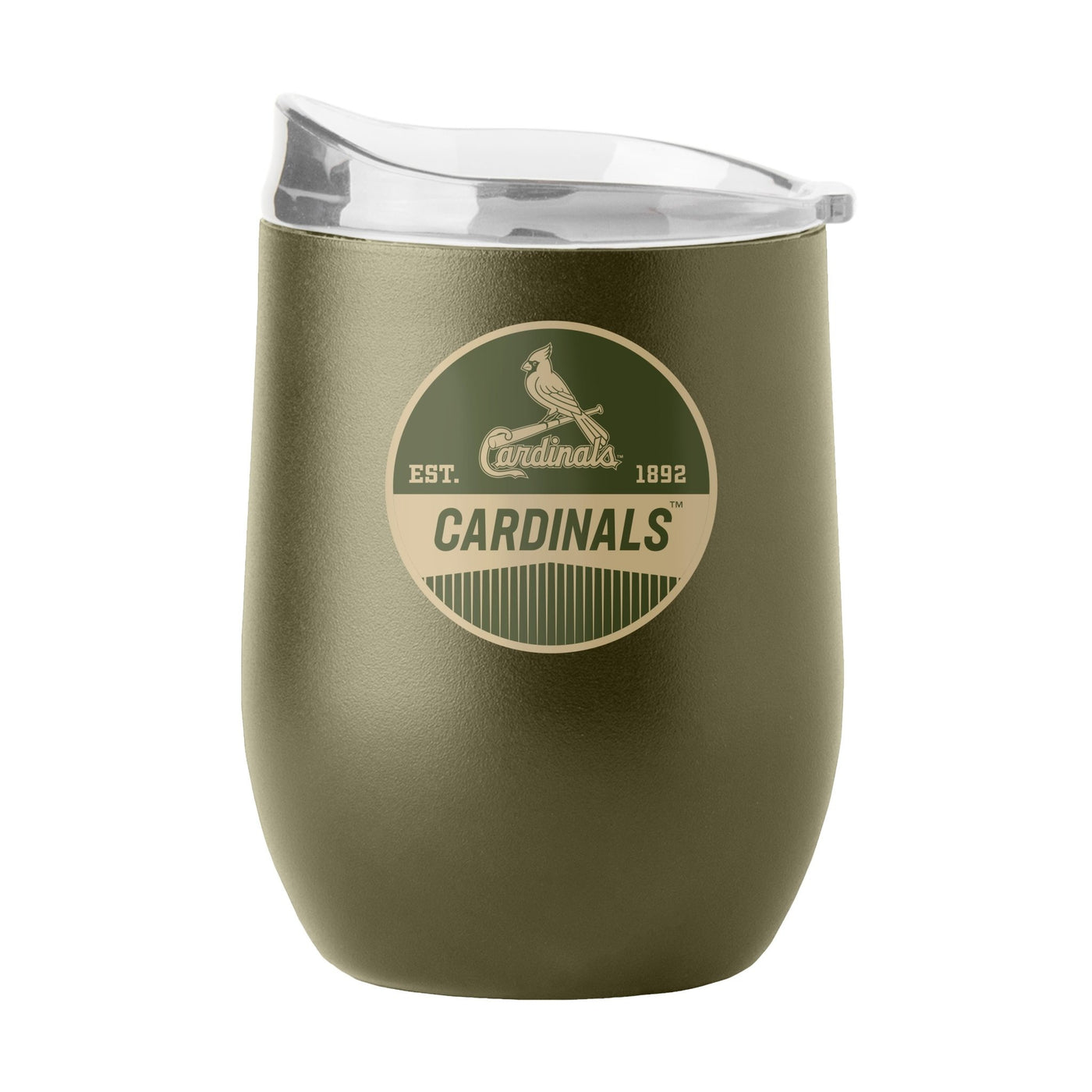 St Louis Cardinals 16oz Badge Powder Coat Curved Beverage - Logo Brands