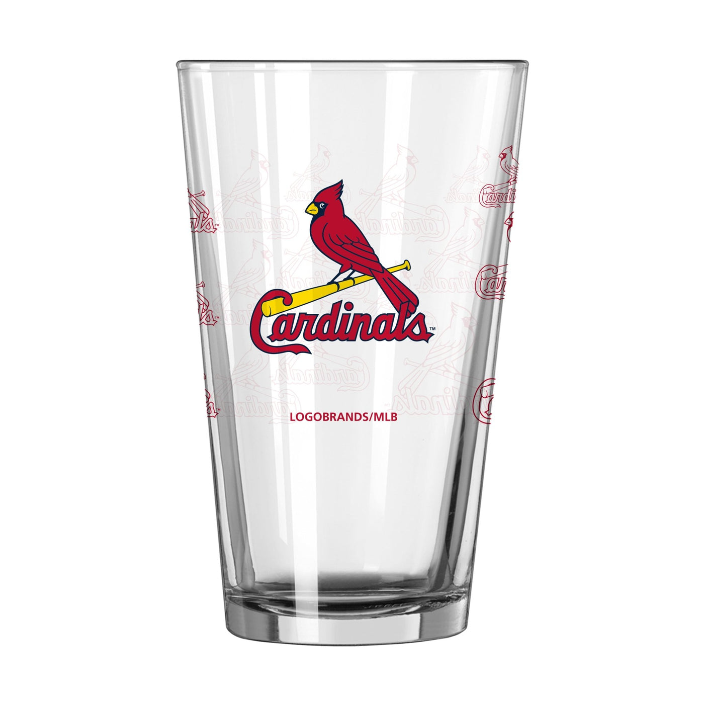 St Louis Cardinals 16oz Scatter Pint Glass - Logo Brands