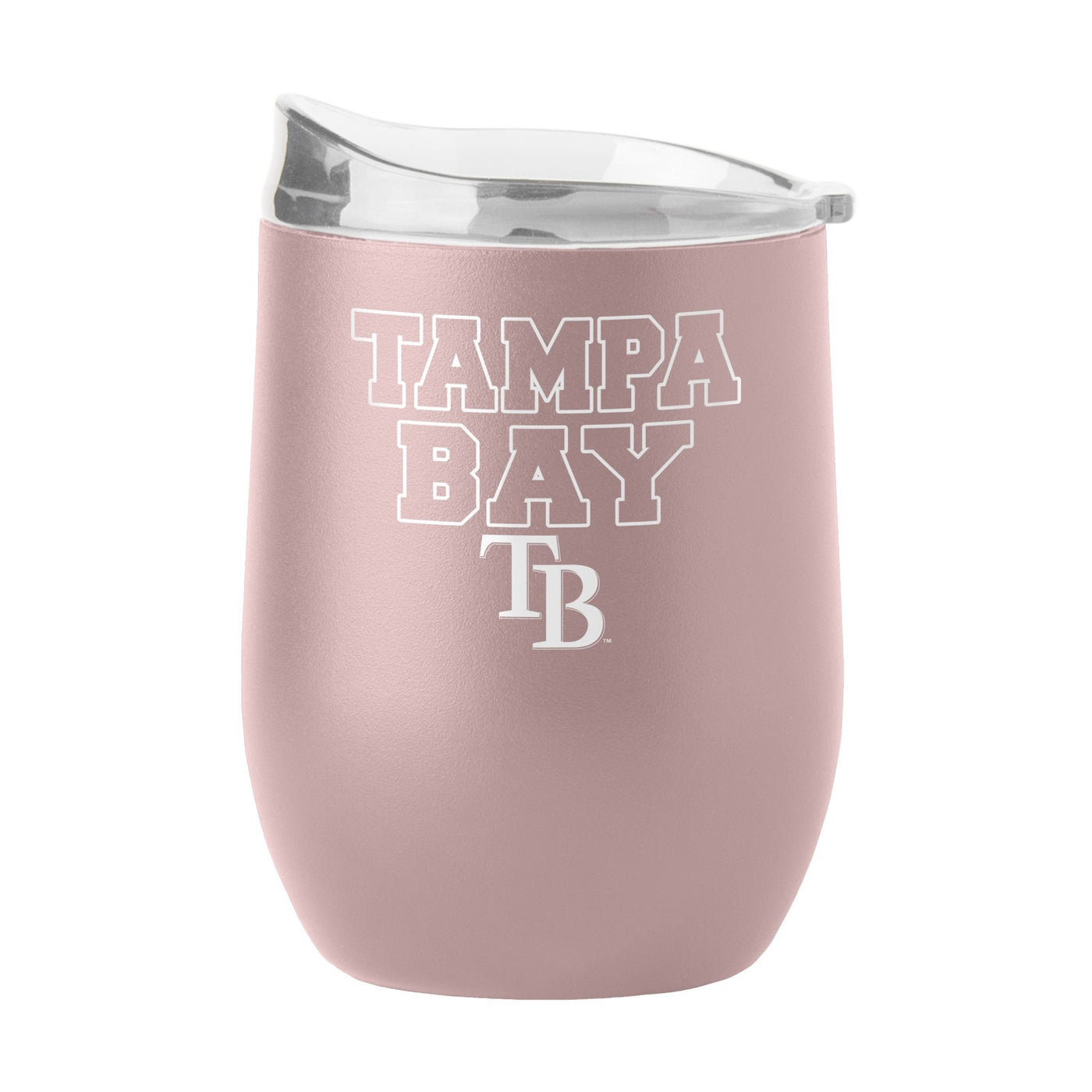 Tampa Bay Rays 16oz Stencil Powder Coat Curved Beverage - Logo Brands