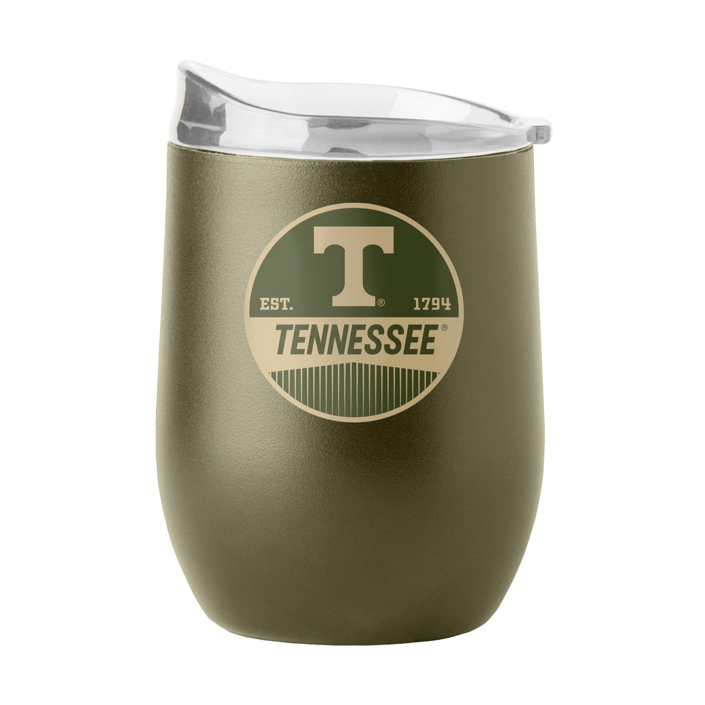 Tennessee 16oz Badge Powder Coat Curved Beverage - Logo Brands