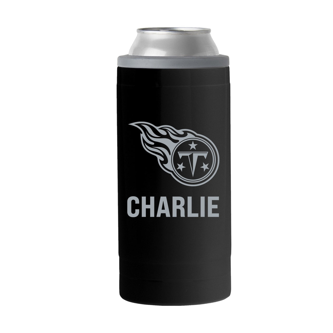 Tennessee Titans Personalized 12oz Black Sim Can Coolie - Logo Brands
