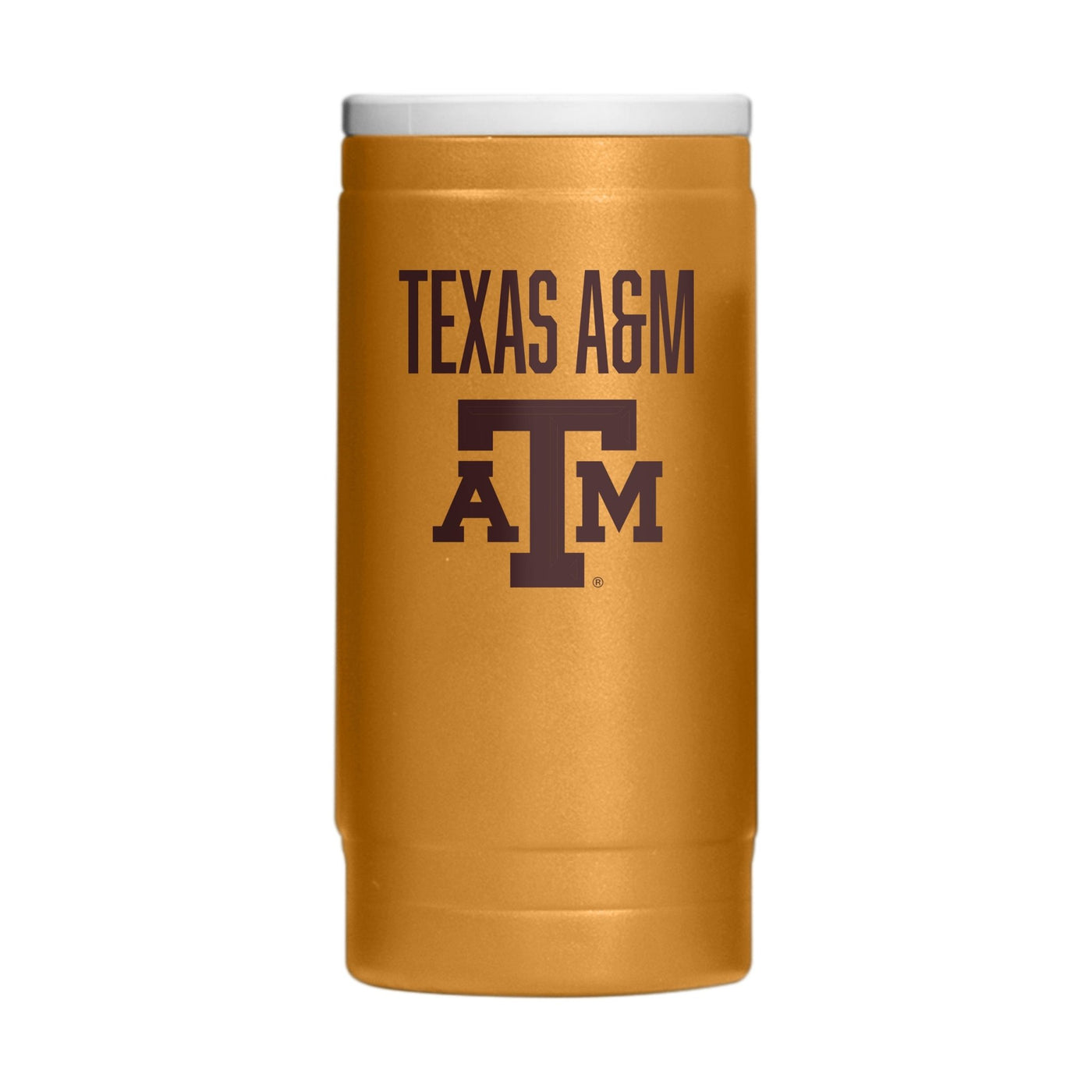 Texas A&M Huddle Powder Coat Slim Can Coolie - Logo Brands