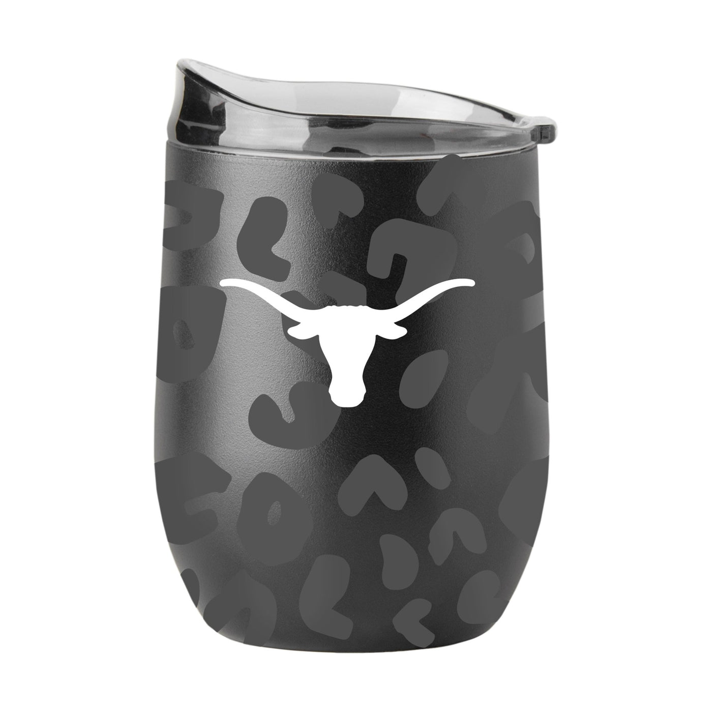 Texas Leopard 16oz Black Powdercoat Curved Beverage - Logo Brands