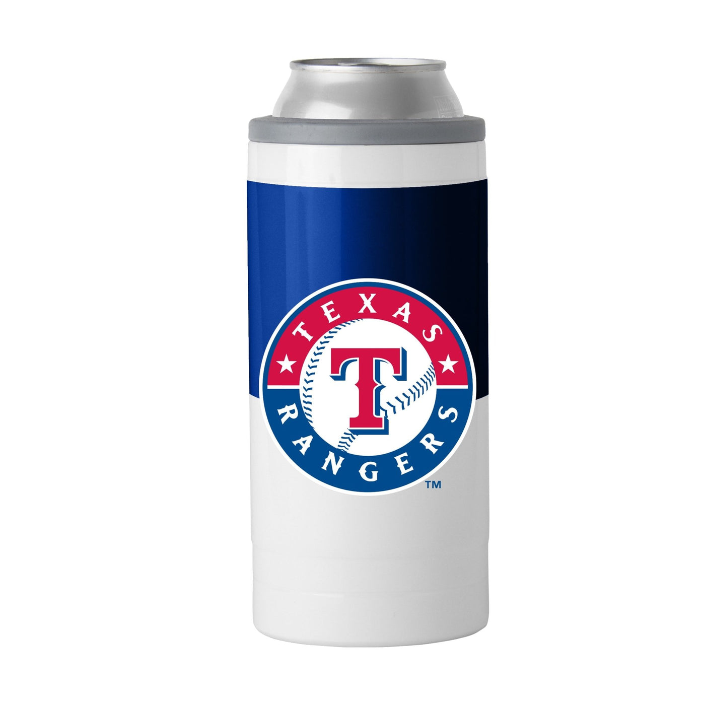 Texas Rangers 12oz Colorblock Slim Can Coolie - Logo Brands