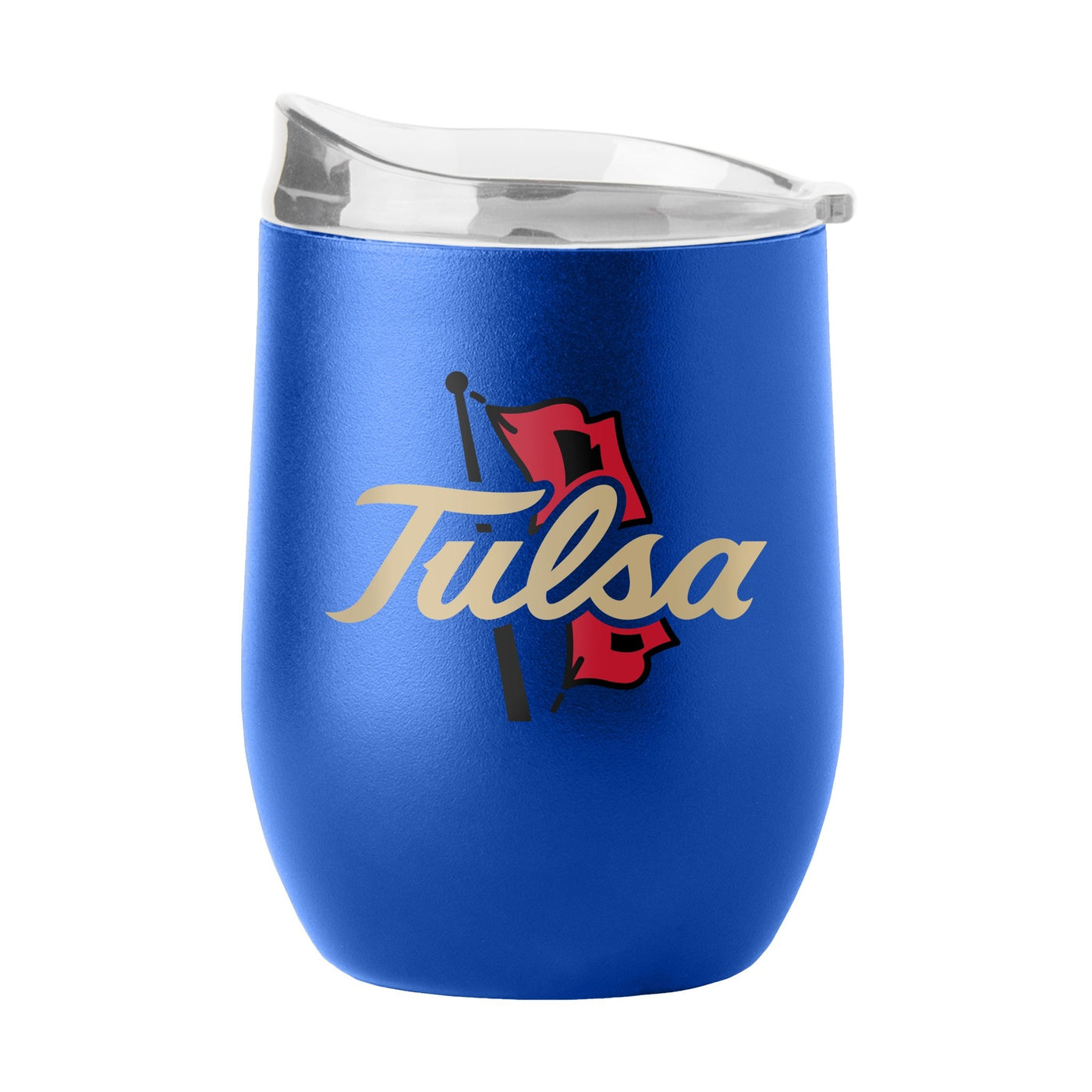 Tulsa 16oz Flipside Powder Coat Curved Bev - Logo Brands