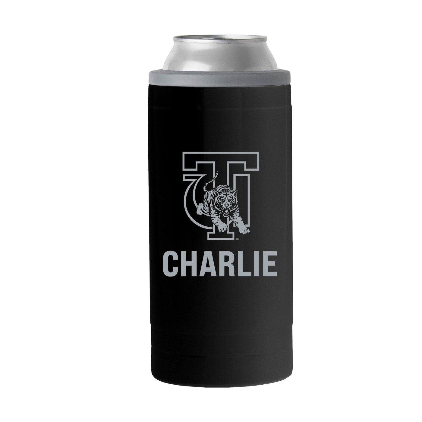 Tuskegee Personalized 12oz Black Sim Can Coolie - Logo Brands