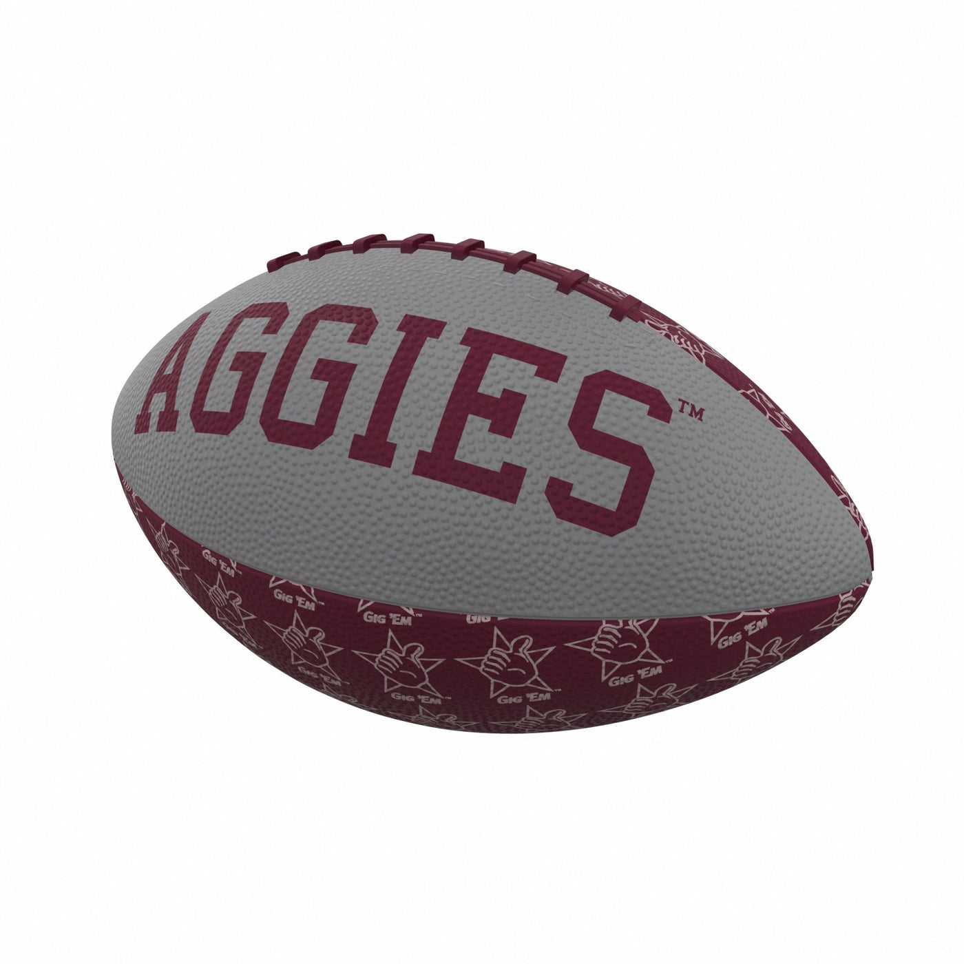 TX A&M Repeating Mini-Size Rubber Football - Logo Brands
