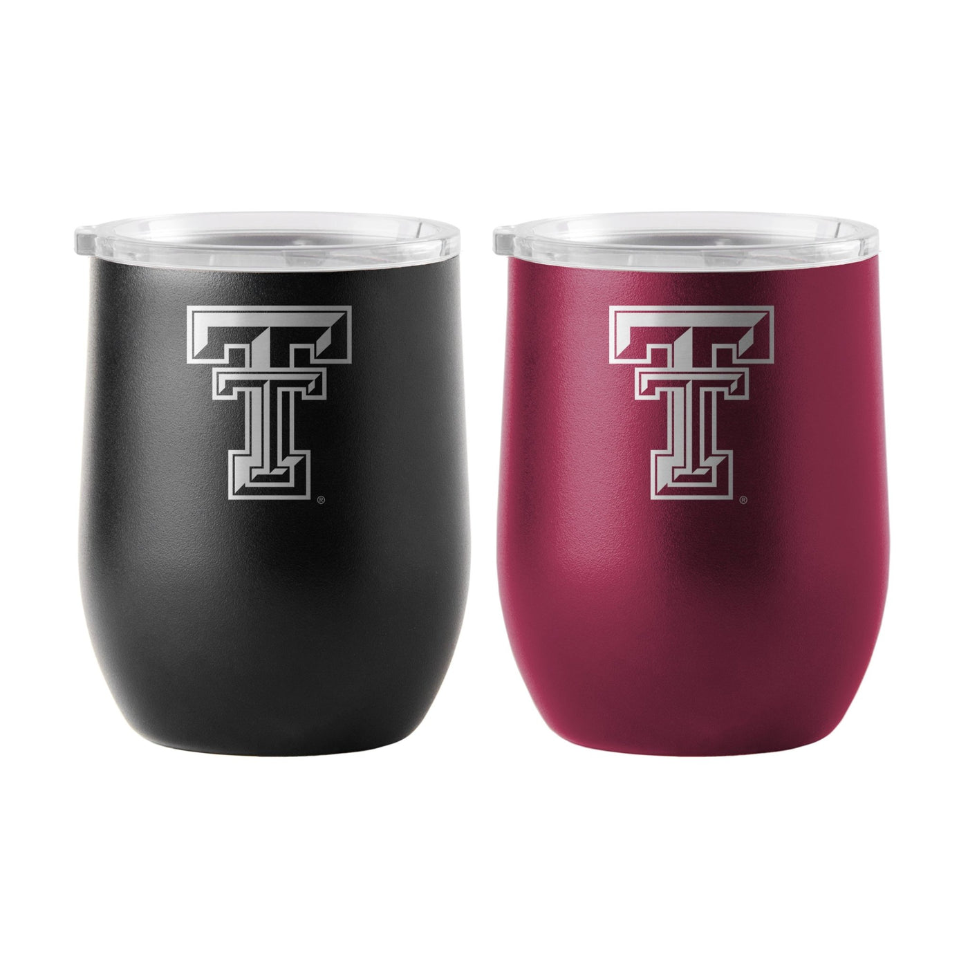 TX Tech 16oz Yours and Mine Etch Powdercoat Curved Beverage Set - Logo Brands