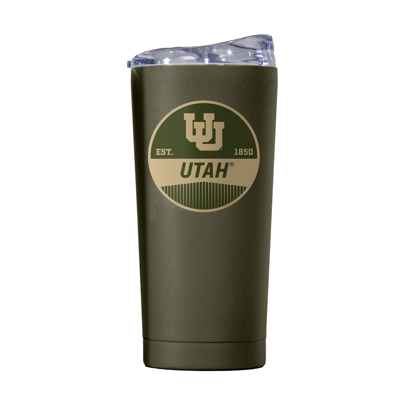Utah 20oz Olive Badge Powder Coat Tumbler - Logo Brands