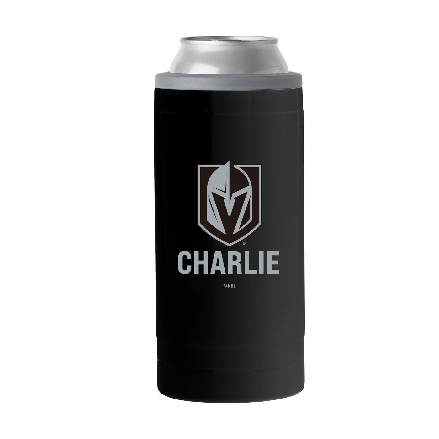 Vegas Golden Knights Personalized 12oz Black Sim Can Coolie - Logo Brands