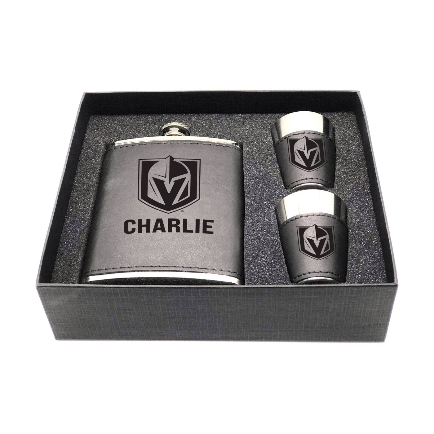 Vegas Golden Knights Personalized Shot and Flask Set - Logo Brands