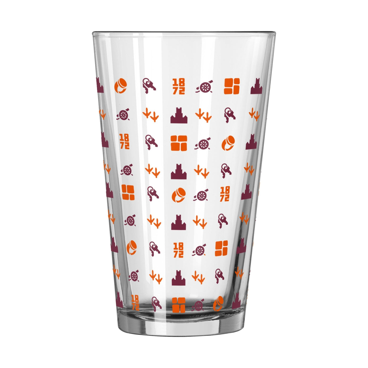 Virginia Tech 16oz Brand Pattern Pint Glass - Logo Brands