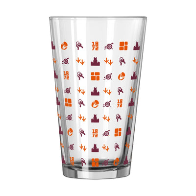 Virginia Tech 16oz Brand Pattern Pint Glass - Logo Brands