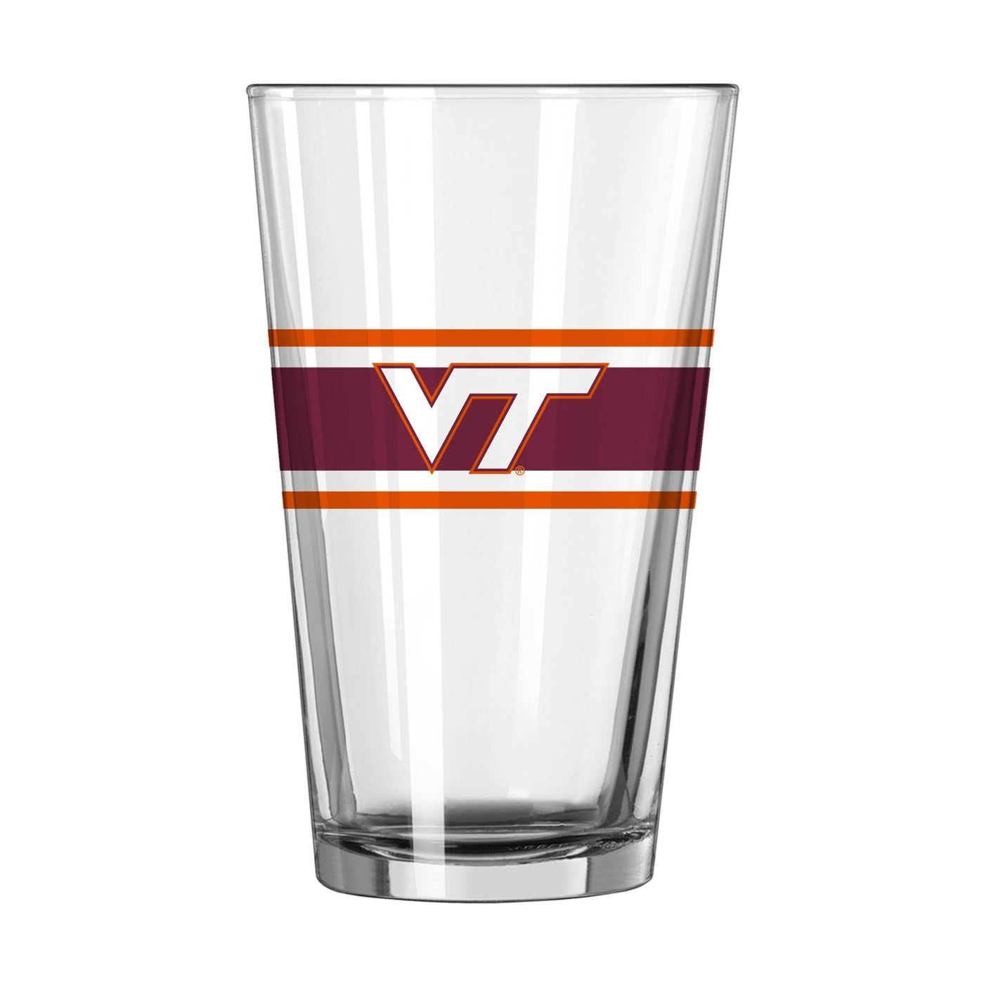 Virginia Tech 16oz Stripe Pint Glass - Logo Brands