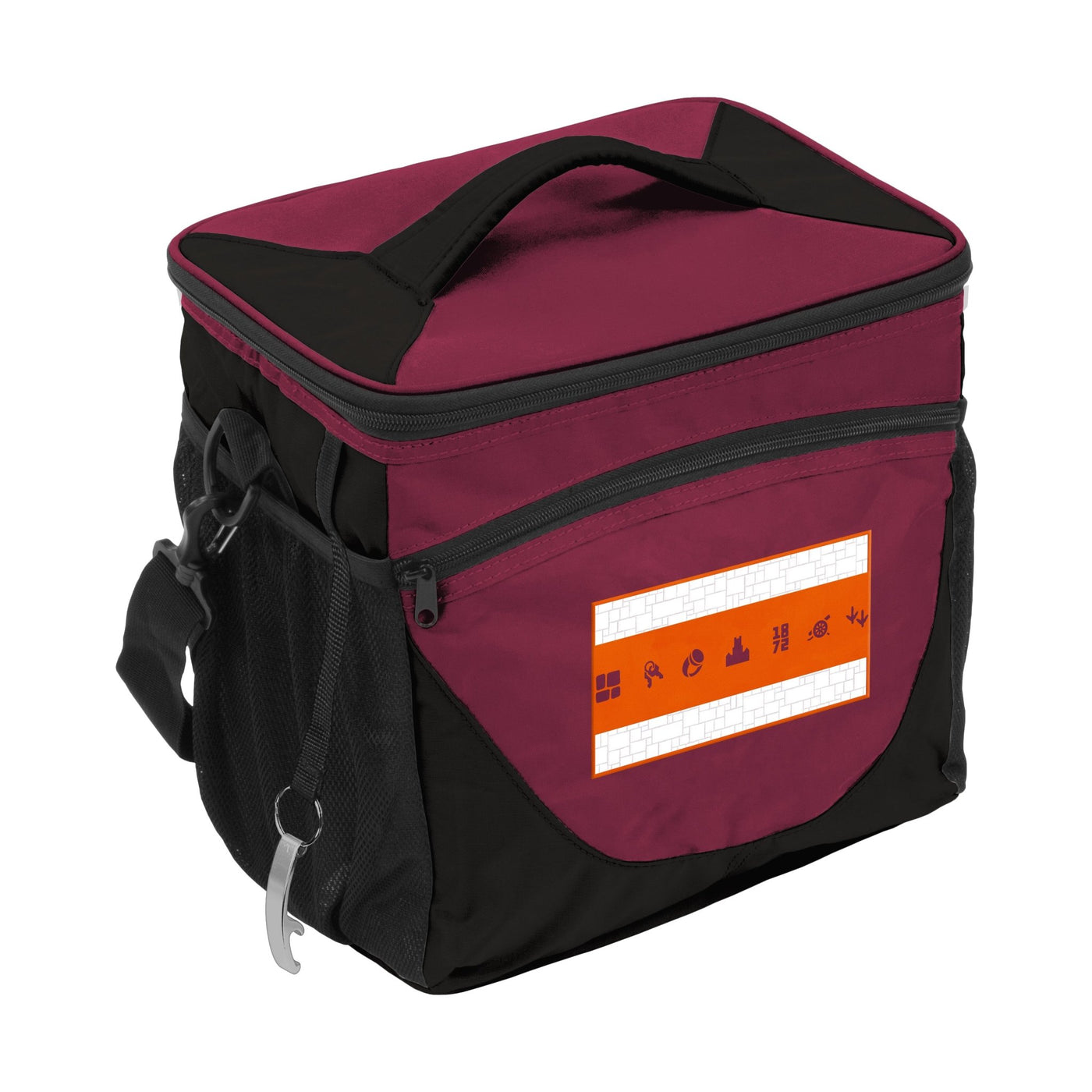 Virginia Tech Brand Pattern 24 Can Cooler - Logo Brands