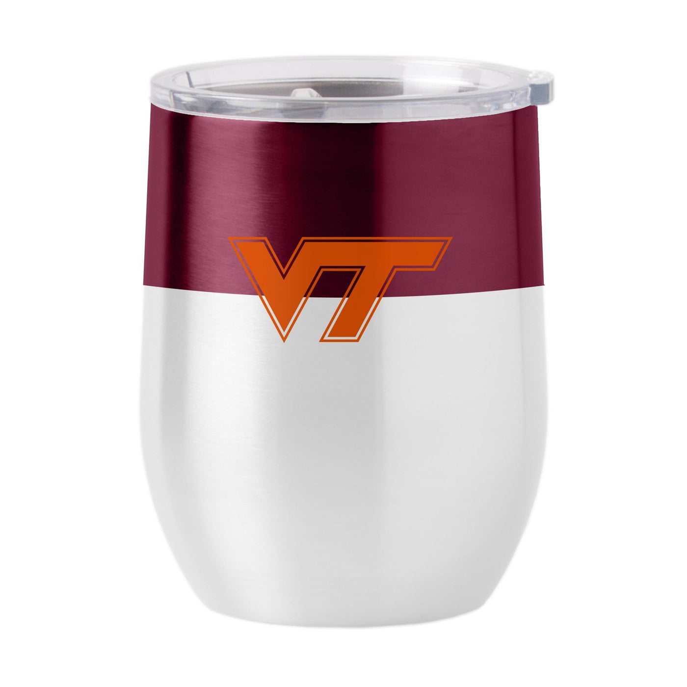 Virginia Tech Color Block 16 oz Stainless Curved Beverage - Logo Brands