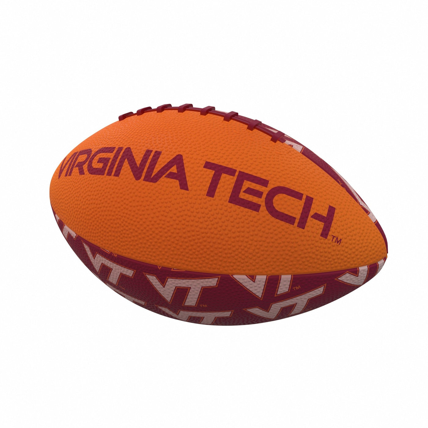 Virginia Tech Repeating Mini-Size Rubber Football - Logo Brands