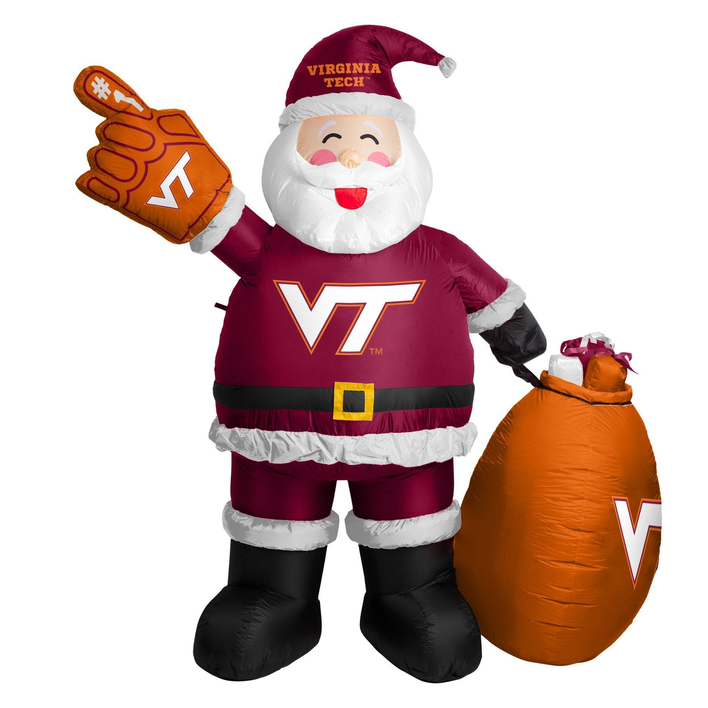 Virginia Tech Santa Clause Yard Inflatable - Logo Brands