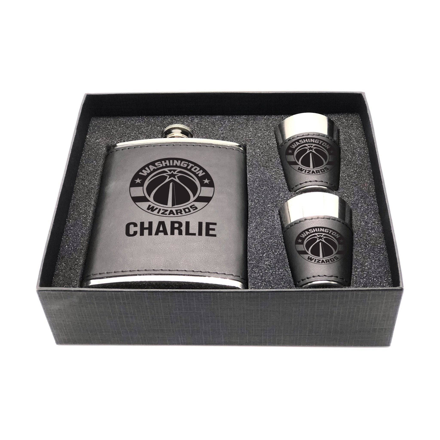 Washington Wizards Personalized Shot and Flask Set - Logo Brands