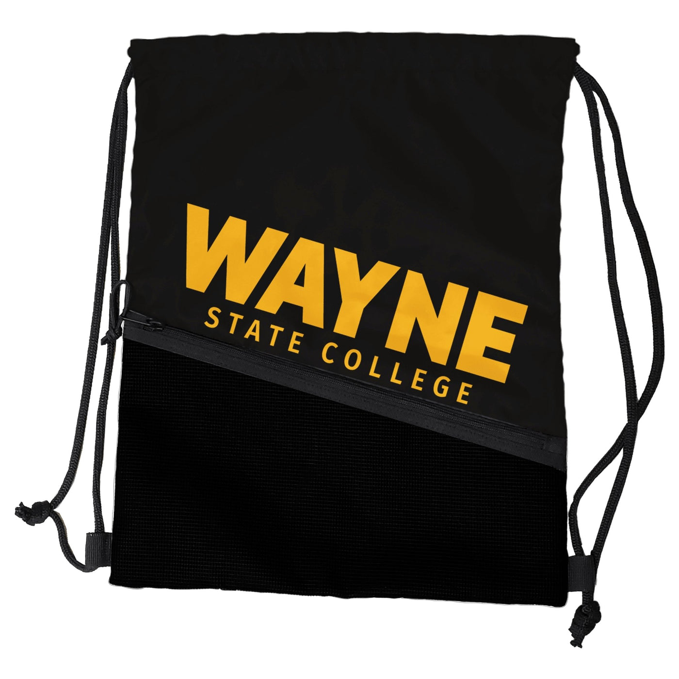 Wayne State College Black Tilt Backsack - Logo Brands