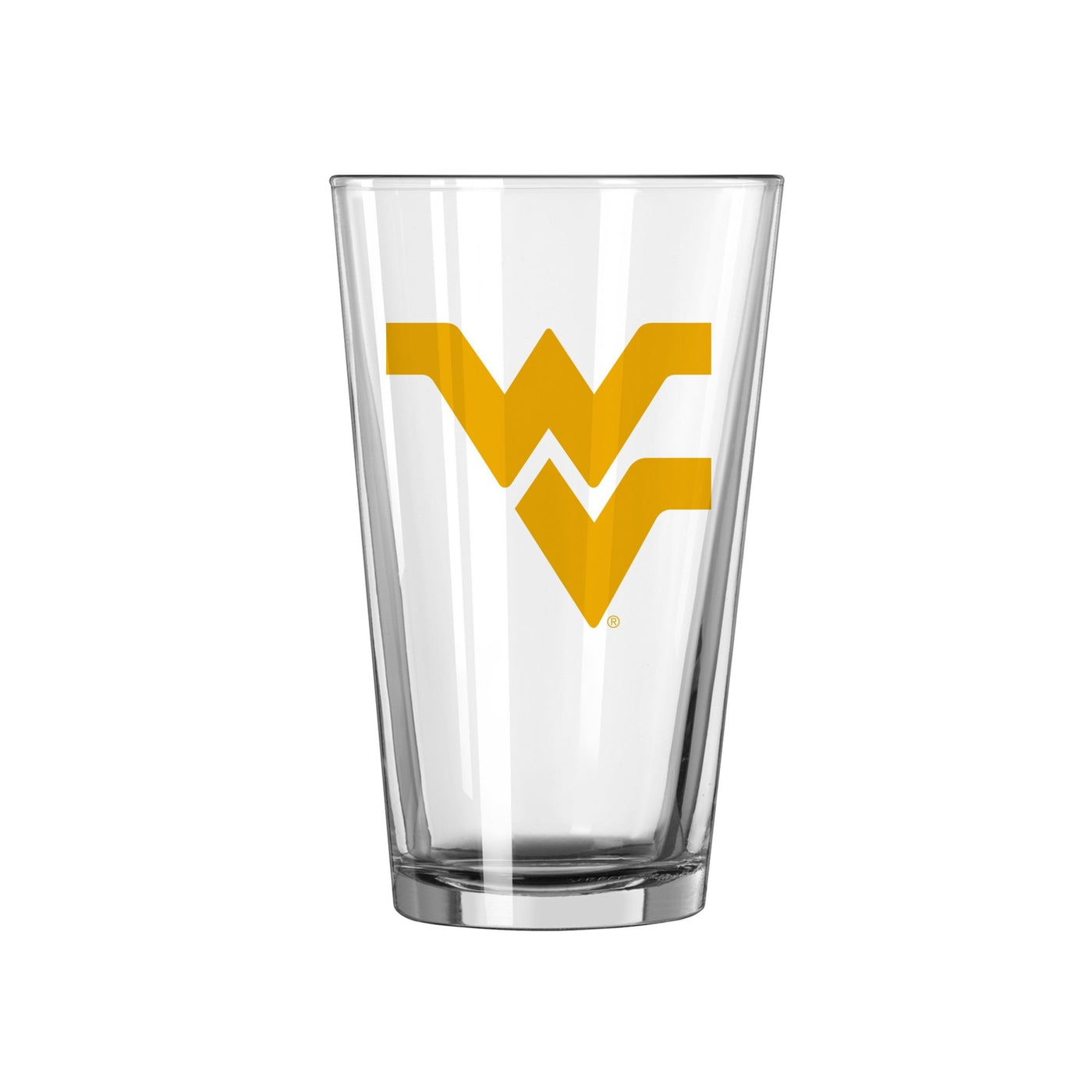 West Virginia 16oz Logo Pint Glass - Logo Brands