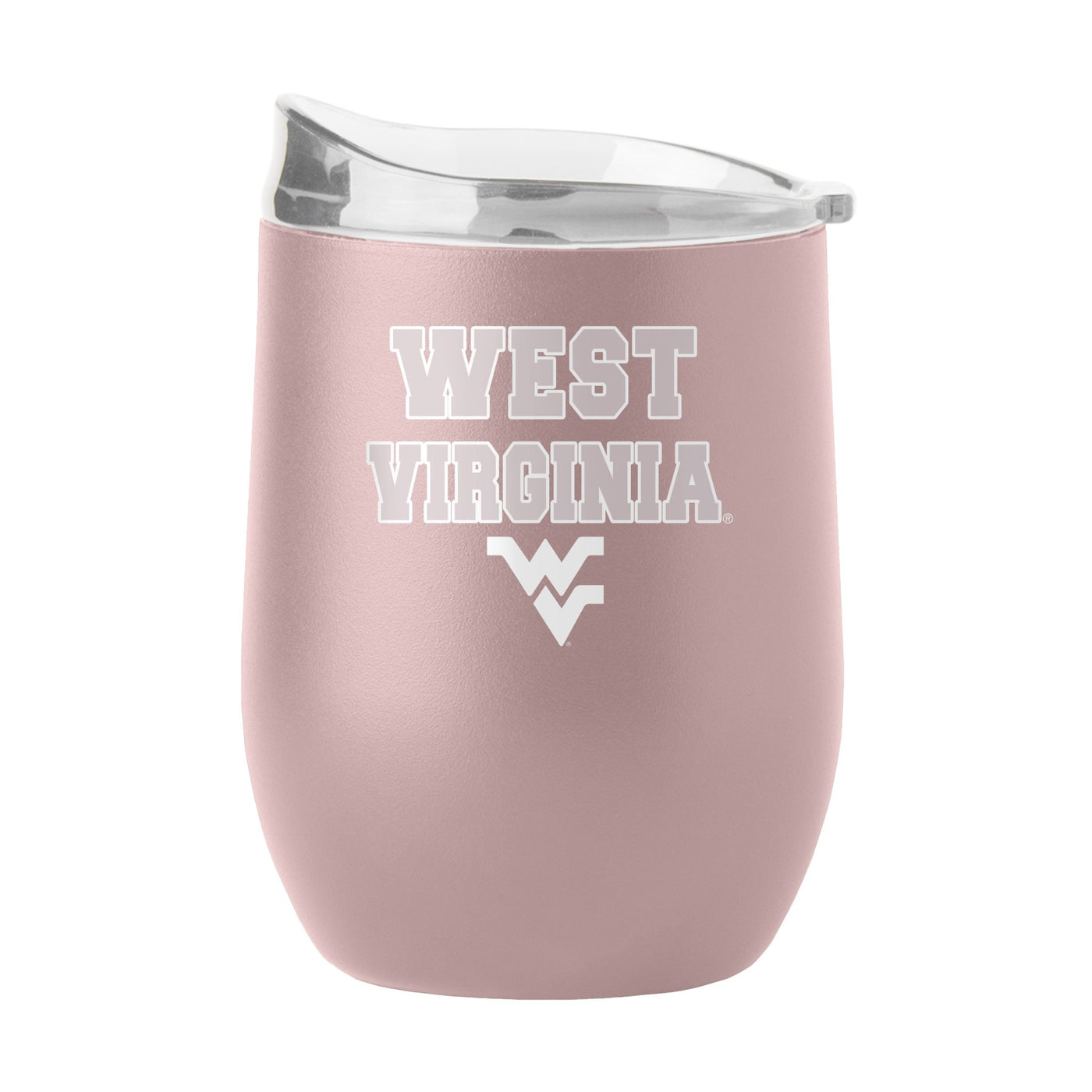 West Virginia 16oz Stencil Powder Coat Curved Beverage - Logo Brands
