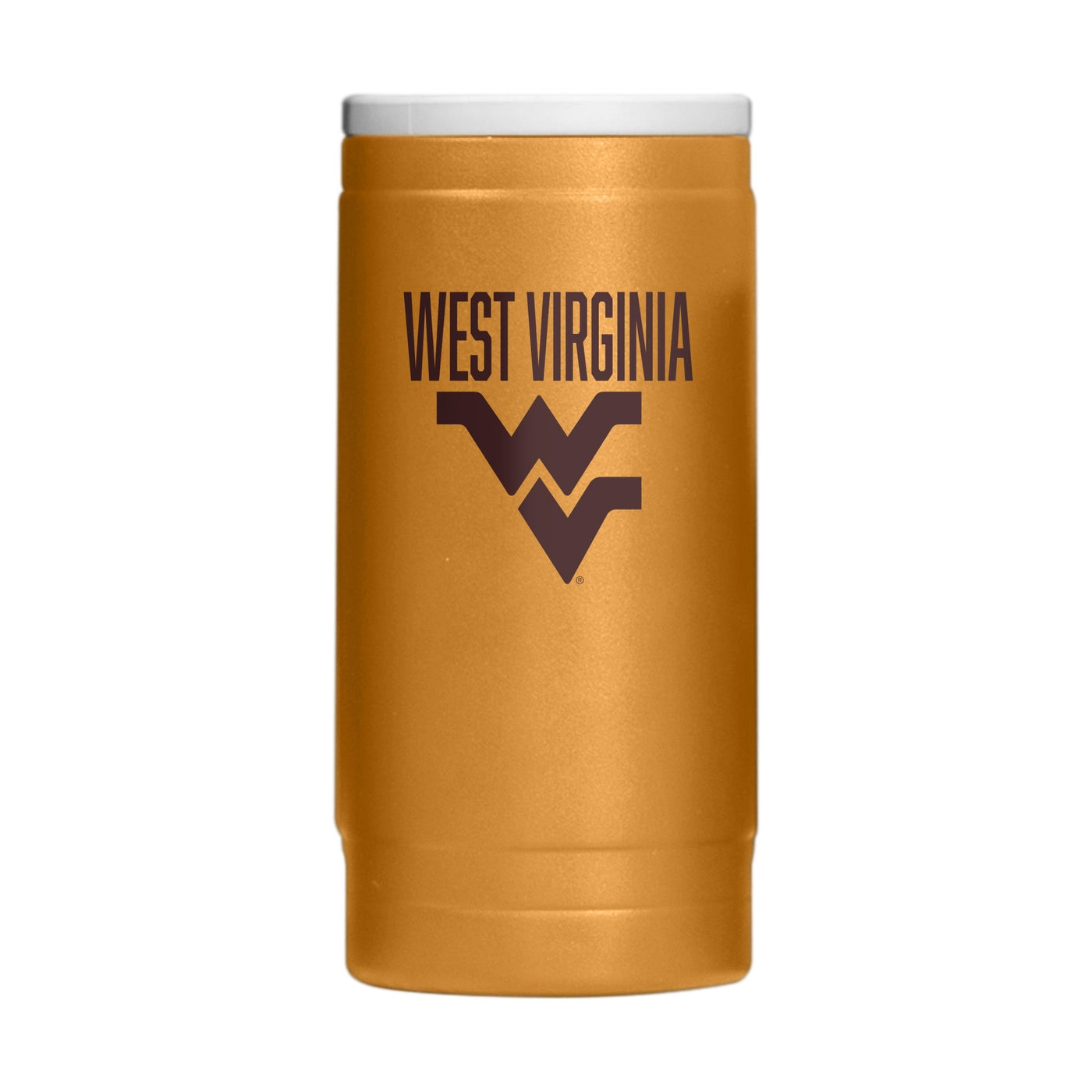 West Virginia Huddle Powder Coat Slim Can Coolie - Logo Brands