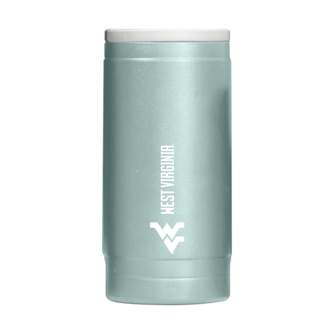 West Virginia Vertical Powder Coat Slim Can Coolie - Logo Brands