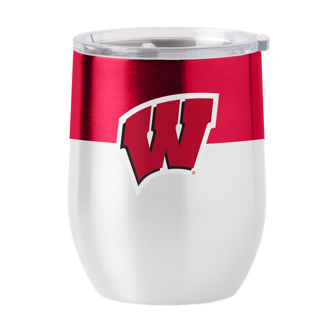 Wisconsin 16oz Colorblock Stainless Curved Beverage - Logo Brands