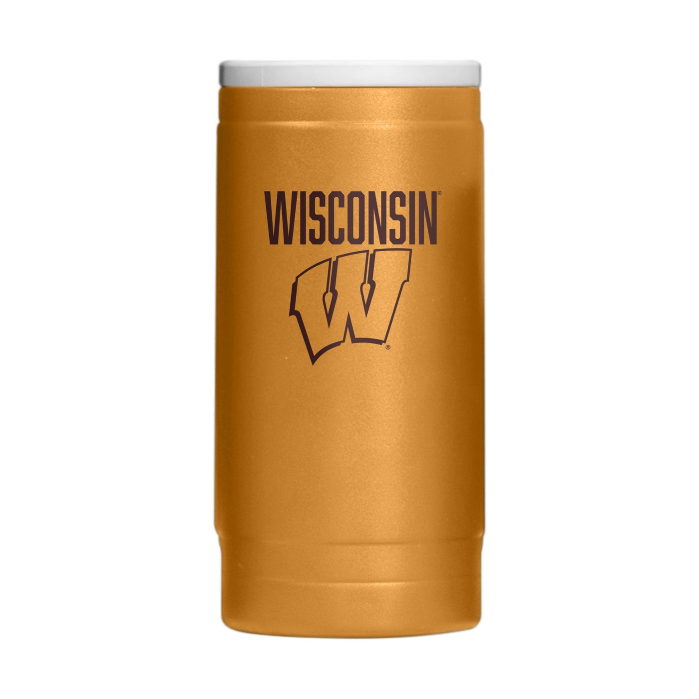 Wisconsin Huddle Powder Coat Slim Can Coolie - Logo Brands